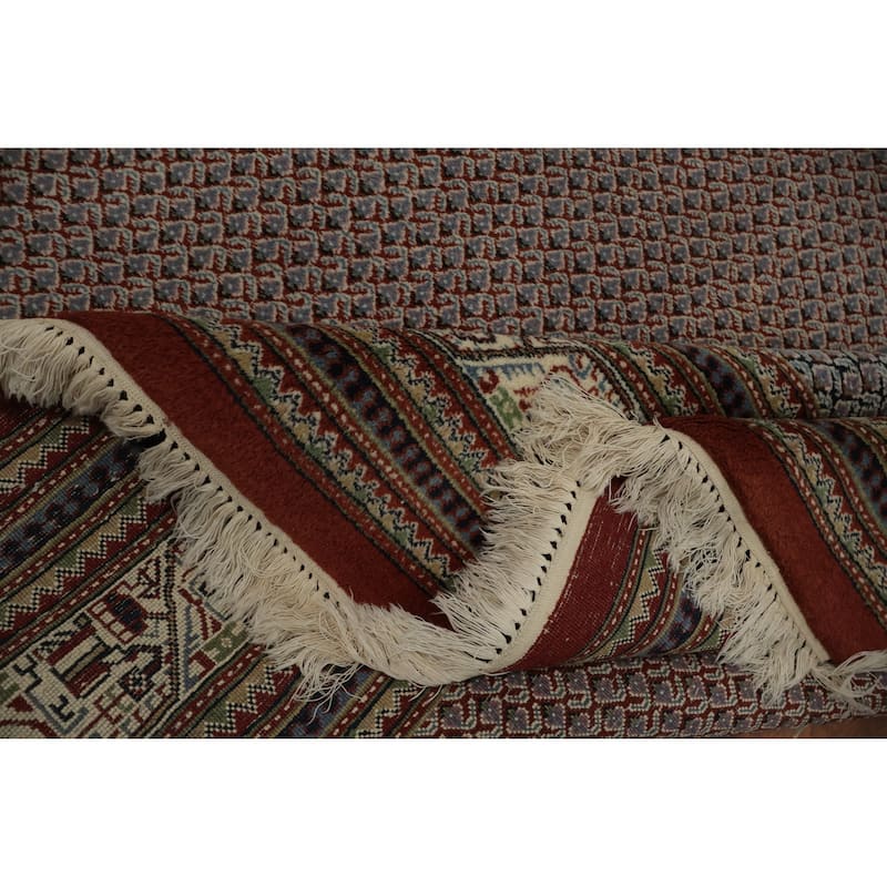 Hand Knotted Oriental 100% Wool Carpet Traditional Geometric Oranges & Rust Botemir Area Rug - 11' 10'' X 8' 10''