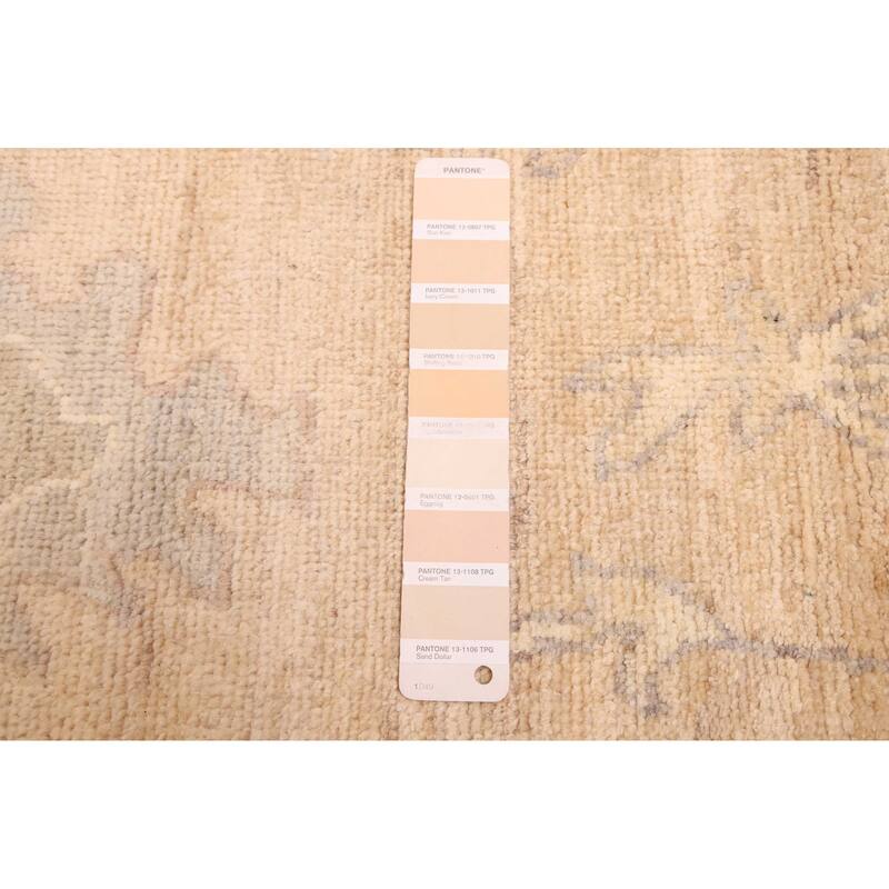 ECARPETGALLERY Hand-knotted Peshawar Oushak Tan Wool Rug - 9'0 x 11'9