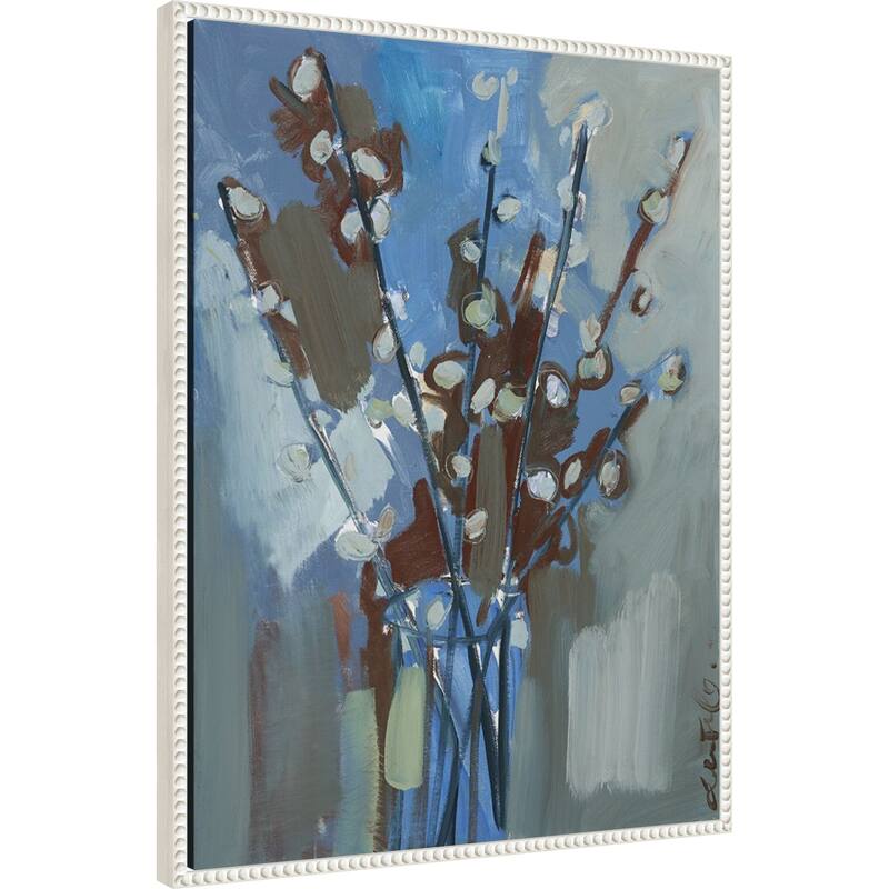 Winter Willow I by Erin McGee Ferrell (23 x 30 in.), Framed Canvas Wall Art Print - Sylvie Beaded White