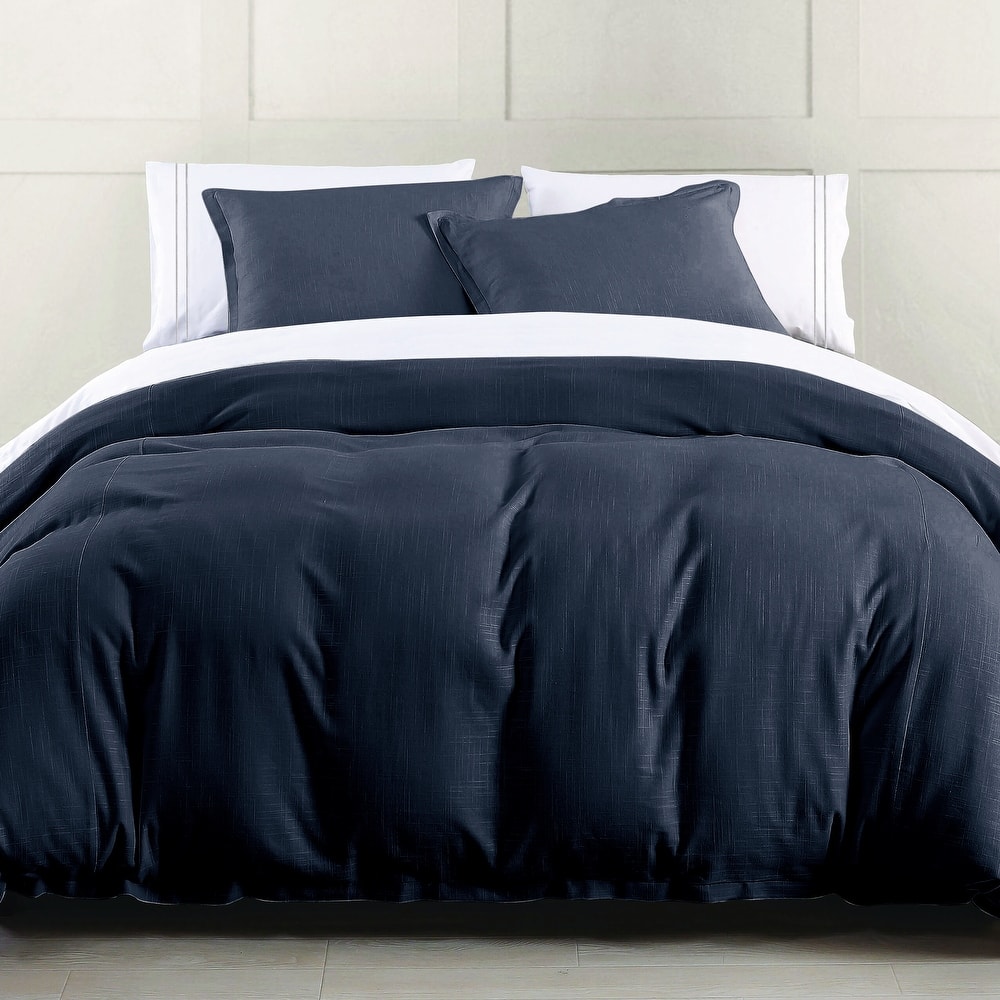HiEnd Accents Hera Washed Linen Flange Duvet Cover, 1PC