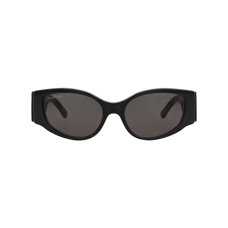 Balenciaga Cat Eye-Frame Recycled Acetate Sunglasses - Black Black Grey - Black - Grey Lens