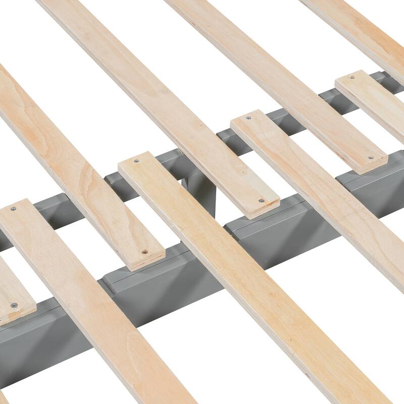 Pine Wood Daybed with Pull-Out Trundle and Two Storage Drawers, Twin to King