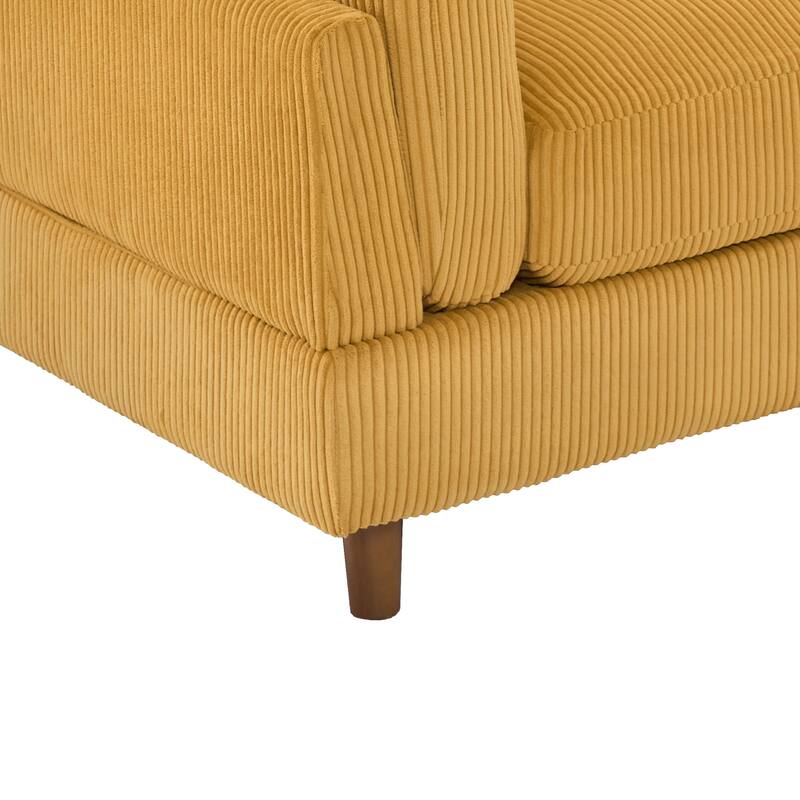 Modern 90" inch Sofa Comfy Corduroy Deep Seats Sofa