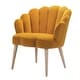 preview thumbnail 23 of 64, HULALA HOME Morden Scalloped Velvet Arm Chair with Tufted Back
