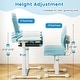 preview thumbnail 17 of 19, Gymax Kid's Study Desk & Chair Set w/Tilt Desktop Book Stand Footrest