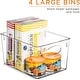preview thumbnail 6 of 6, Sorbus Clear Plastic Organizer Storage Bin Containers with Handles for Pantry Food & Kitchen Fridge (8-Pack)