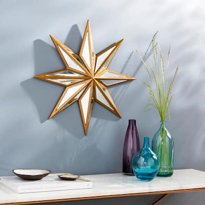 Zaleski Star-Shaped Champagne Gold Mirror - 22"H x 22"W