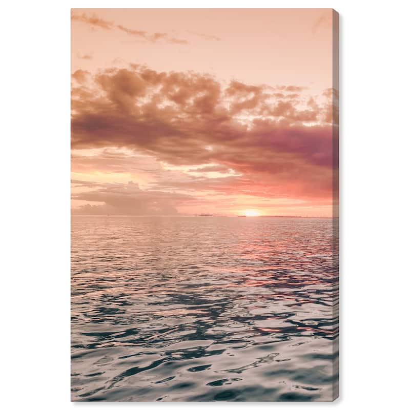 Wynwood Studio Canvas Nature and Landscape Terrestrial Sea Orange and Nautical & Coastal Wall Art Canvas Print