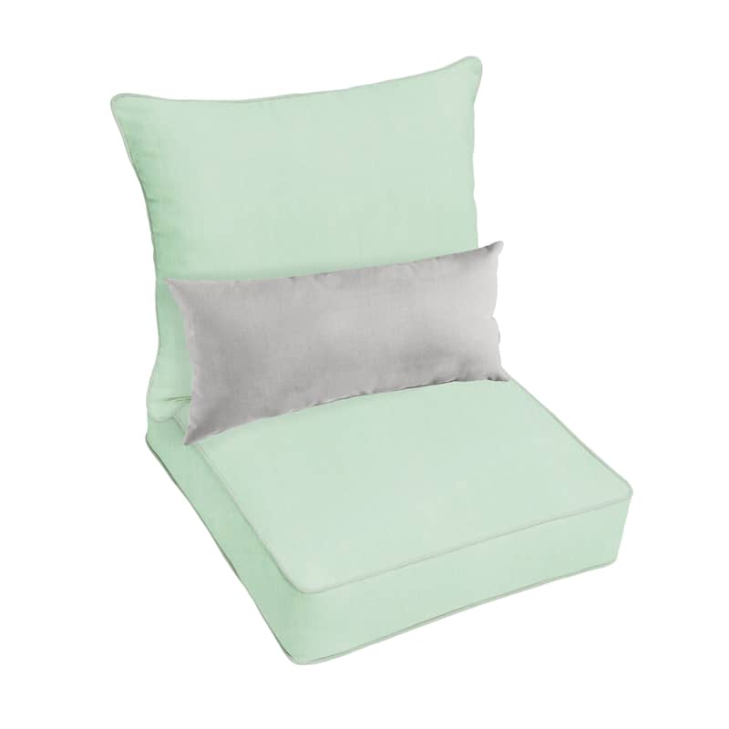 Oakley Sunbrella Solid Indoor/ Outdoor Corded Pillow and Chair Cushion Set