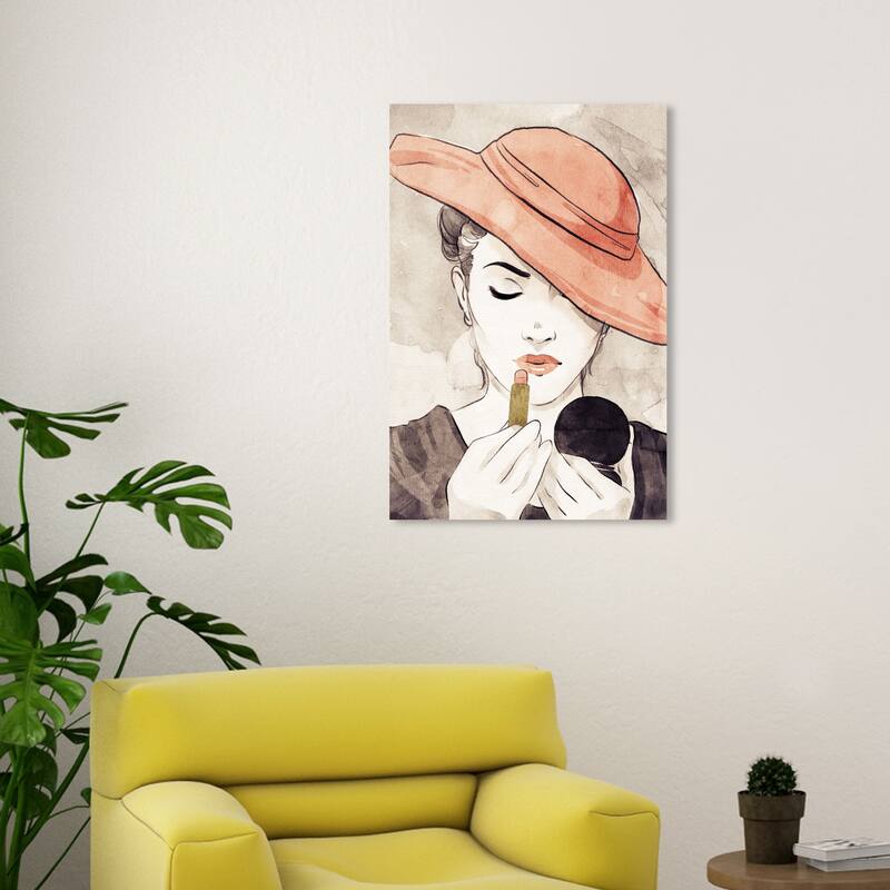 Wynwood Studio Fashion and Glam Dazzling Lady White and Glam Wall Art Canvas Print - 30 x 20