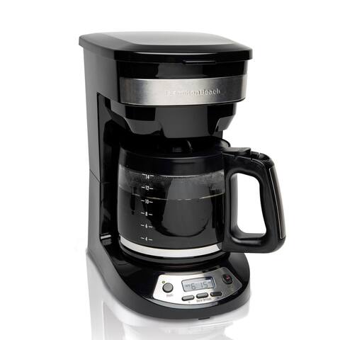 14 Cup Programmable Coffee Maker, Black