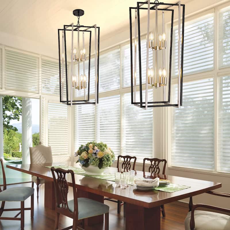 Modern Rectangle Chandelier Lantern Pendant Light Fixture