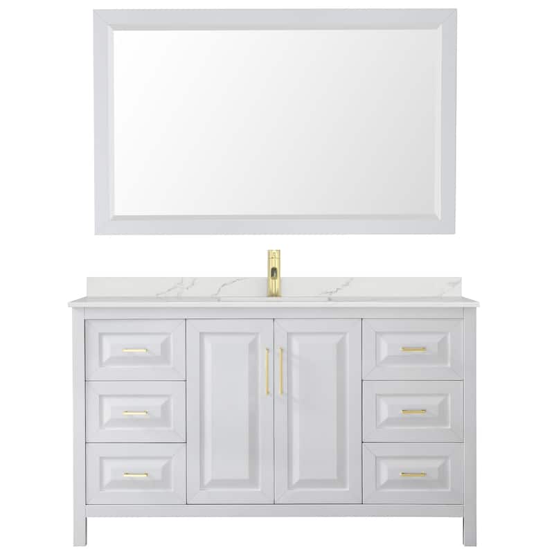 Wyndham Collection WCV252560S-QTZ-UNSM58 Daria 60" Free Standing