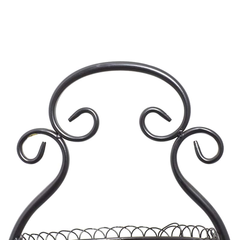 Black Metal Decorative Tiered Server