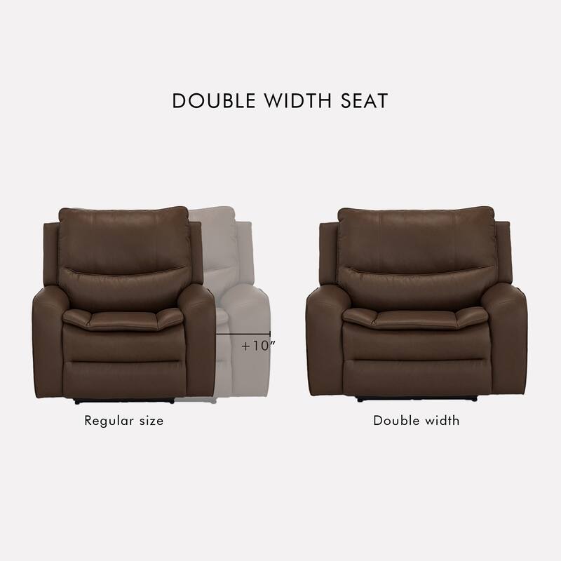 94.5'' W Faux Leather Dual-Power Oversized Width Seat Loveseat with Wireless Charging, Reading Light