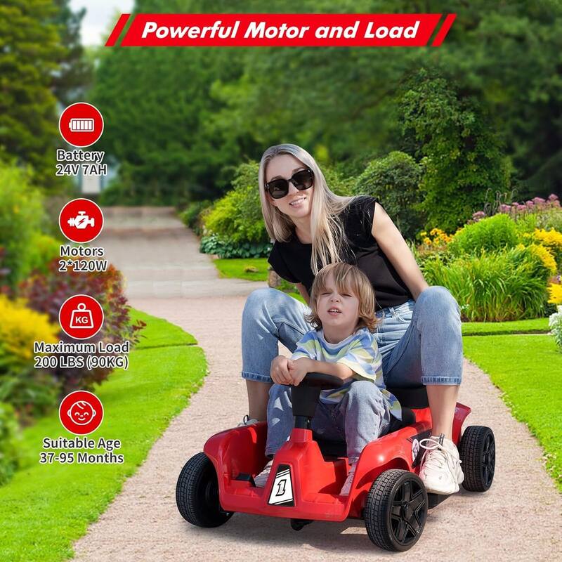24V 2 Seaters Kids Ride On Car Toy with Remote Control