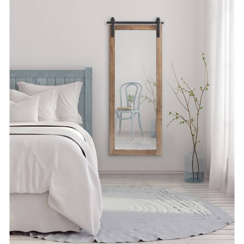 Kate and Laurel Cates Rustic Rectangular Wall Mirror