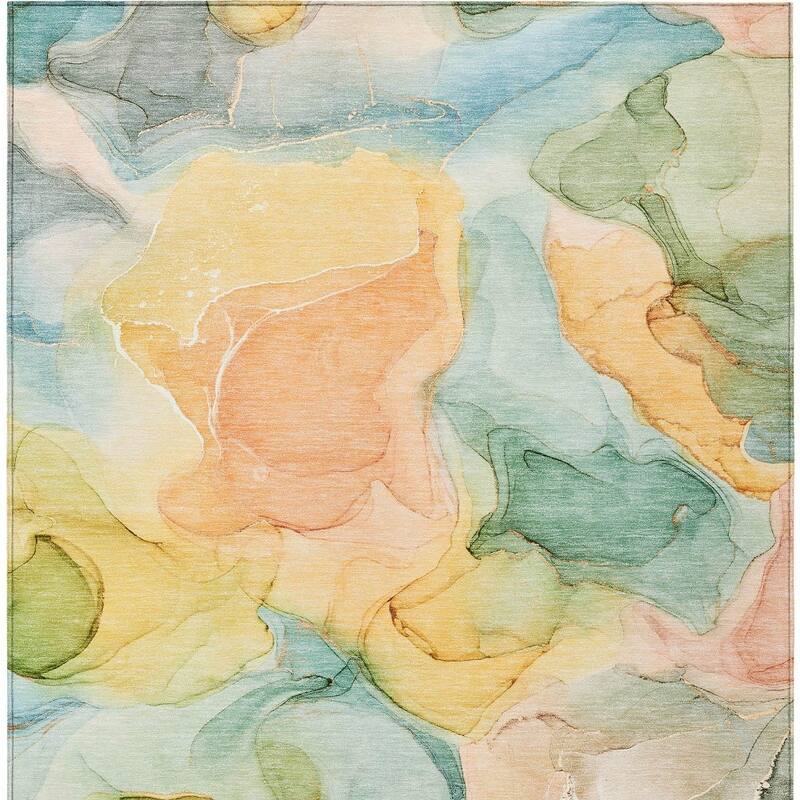 Dava Modern Art-Inspired Weather Resistant Timeless Fusion Outdoor Rug