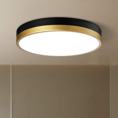Luna Golden Moon LED Flush Mount Ceiling Light 13"