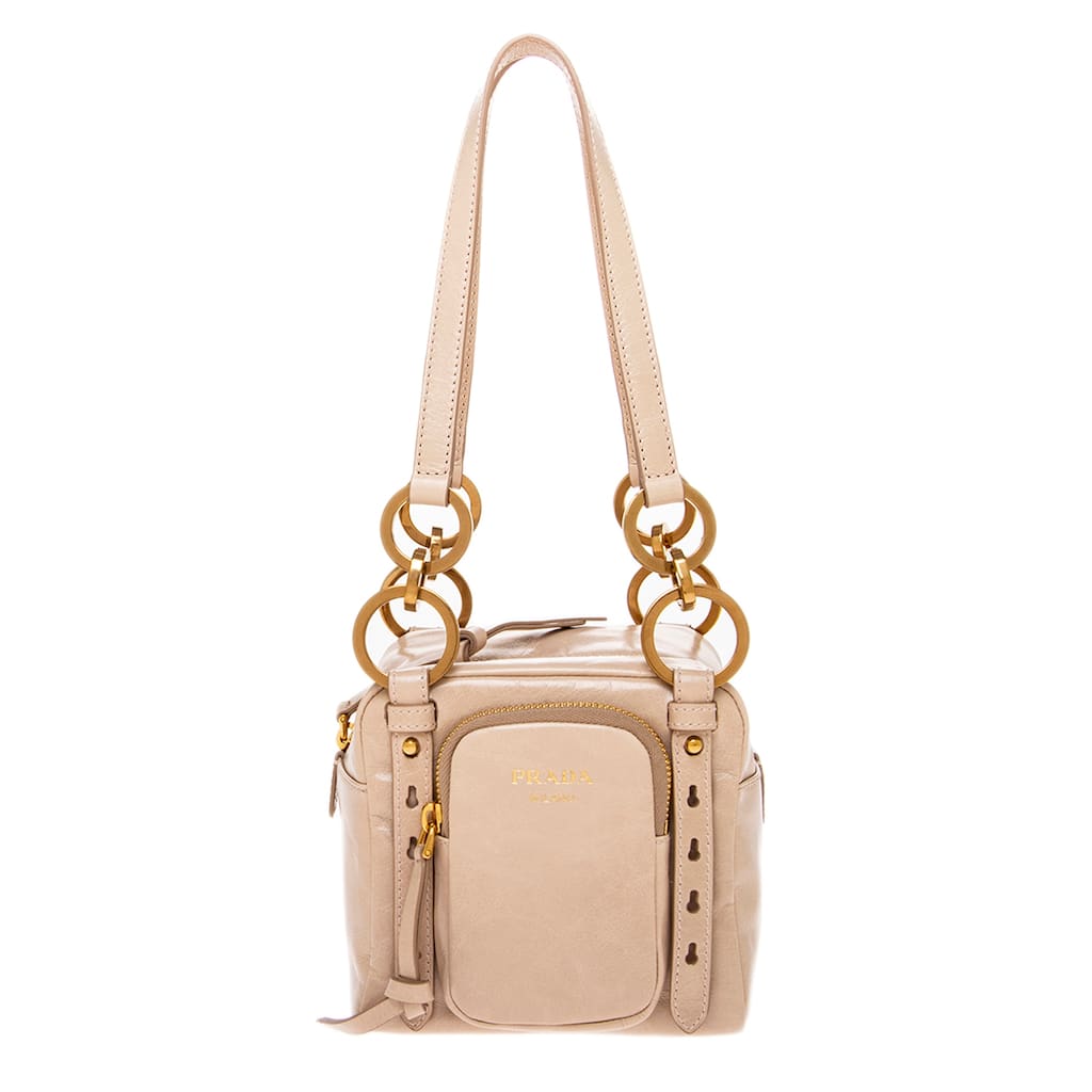 Prada Dangle Mini Leather Tote
