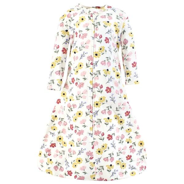 slide 1 of 1, Hudson Baby Infant Girl Long Sleeve Cotton Jersey Sleeping Bag, Sack, Blanket, Soft Painted Floral 0-6 Months - Soft Painted Floral