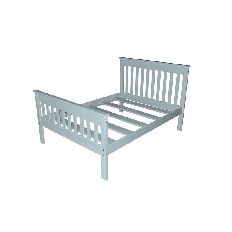 Harmony Unfinished Solid Pine Full Bed - White