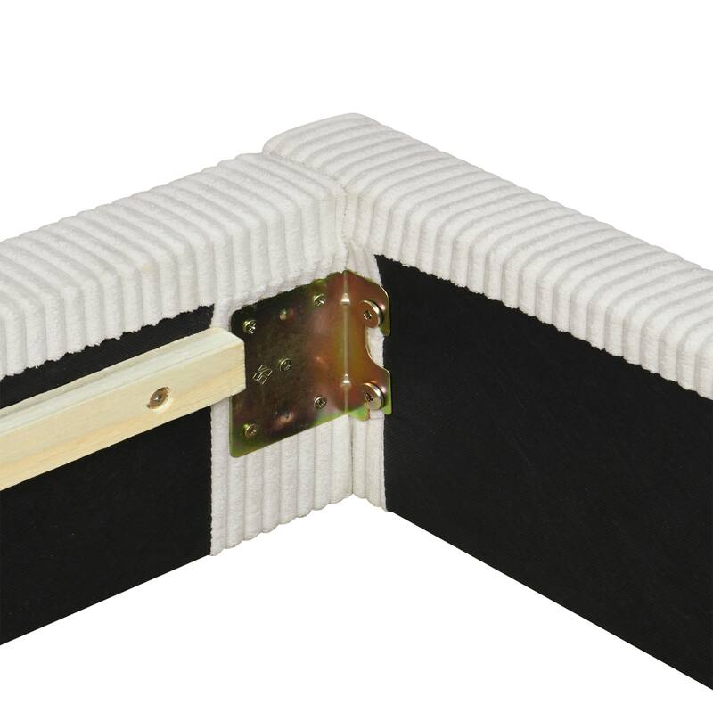 Upholstered L-Shaped Daybed for Relaxing and Hosting,Perfect for Various Home Decor Styles
