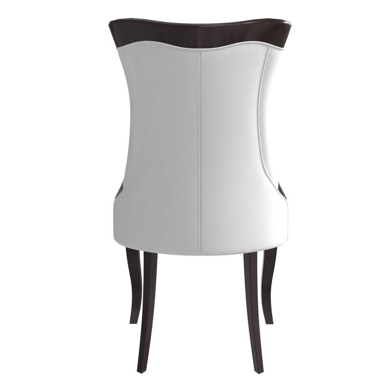 Novara Dining Chair with High-Back Design and Rubberwood Legs Set of 2
