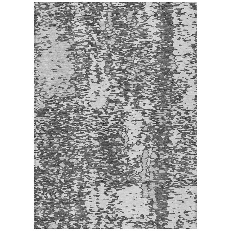 HomeRoots Abstract Transitional Rectangle Outdoor Rug