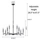 preview thumbnail 14 of 12, KAWOTI 9-Light Dimmable Modern Contemporary Chandelier Pendant Light - W32.5"*H67.75"