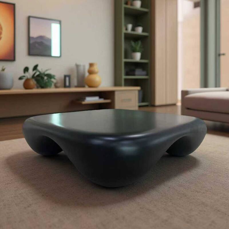 Modern Coffee Table Accent Table, Lightweight Center Table Sofa Side Table with Unique Geometric Design
