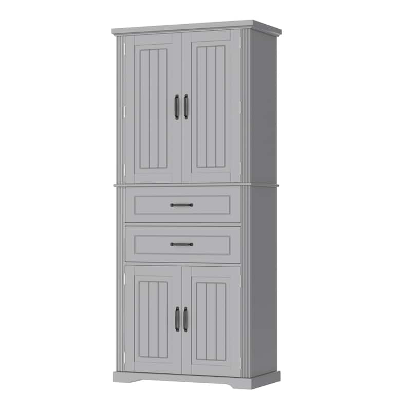 Multifunctional Storage Cabinet - Door & Drawer Organizer with Adjustable Shelf & Storage Shelves