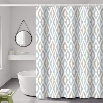 72 x 72 Inches - Translucent - Rhombus Shower Curtain, Waterproof