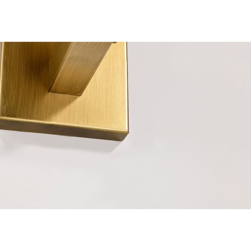 Roselle 1 Light Vanity Natural Brass with White Glass - Natural Brass