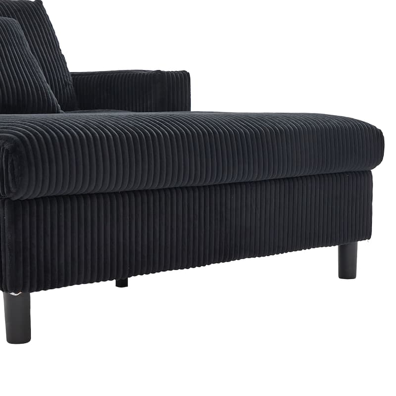 GDFStudio - Corduroy Recliner Sofa with USB Charging, RGB LED Light Strip - Suitable for Living Room and Bedroom