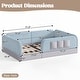 preview thumbnail 90 of 124, Twin/Full/Queen Teddy Fleece Floor Bed with Upholstered Safety Rails and Pocket