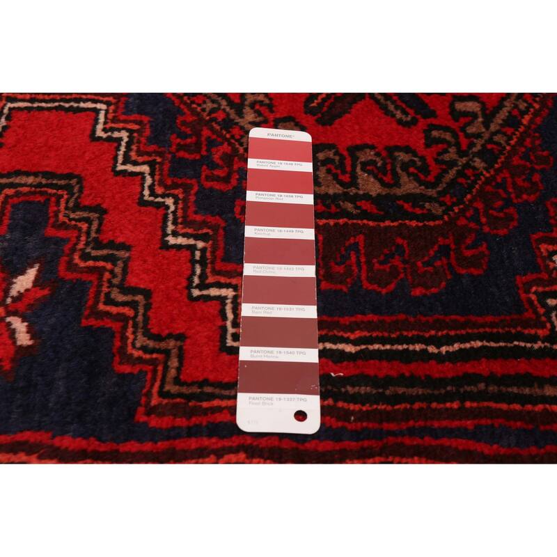 ECARPETGALLERY Hand-knotted Andelz Red Wool Rug - 3'7 x 9'4