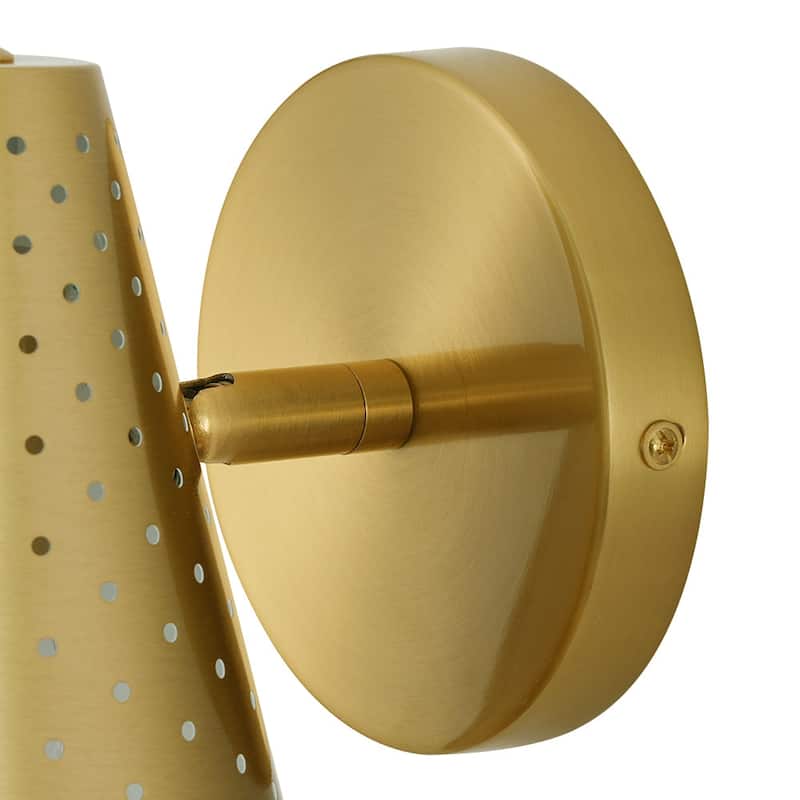 Contemporary Gleaming Single Iron Cone Vanity Bathroom Wall Lamp