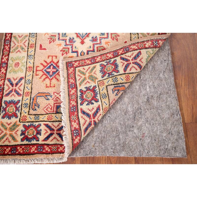 Kazak Accent Rug Hand-Knotted Traditional / Geometric Wool Carpet - 2'0" x 3'2"