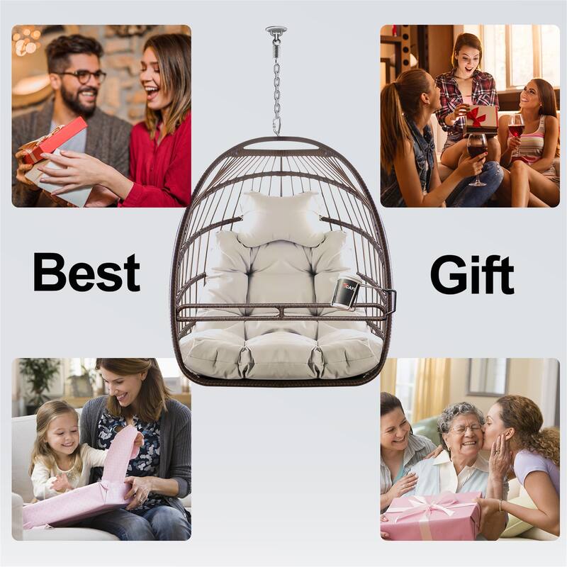 UV Resistant Swing Hammock Egg Chairs without Stand,350lbs Capacity