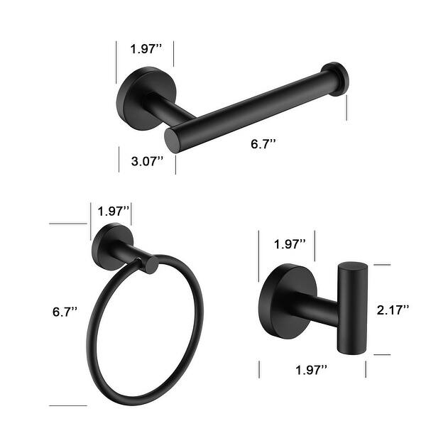 6Piece Bathroom Hardware Set 23'' Bathroom Towel Bar Toilet Paper