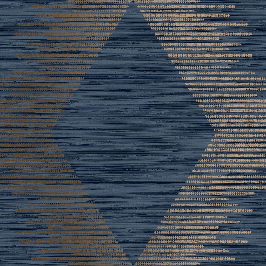Superfresco Easy Serenity Geo Navy and Cooper Wallpaper