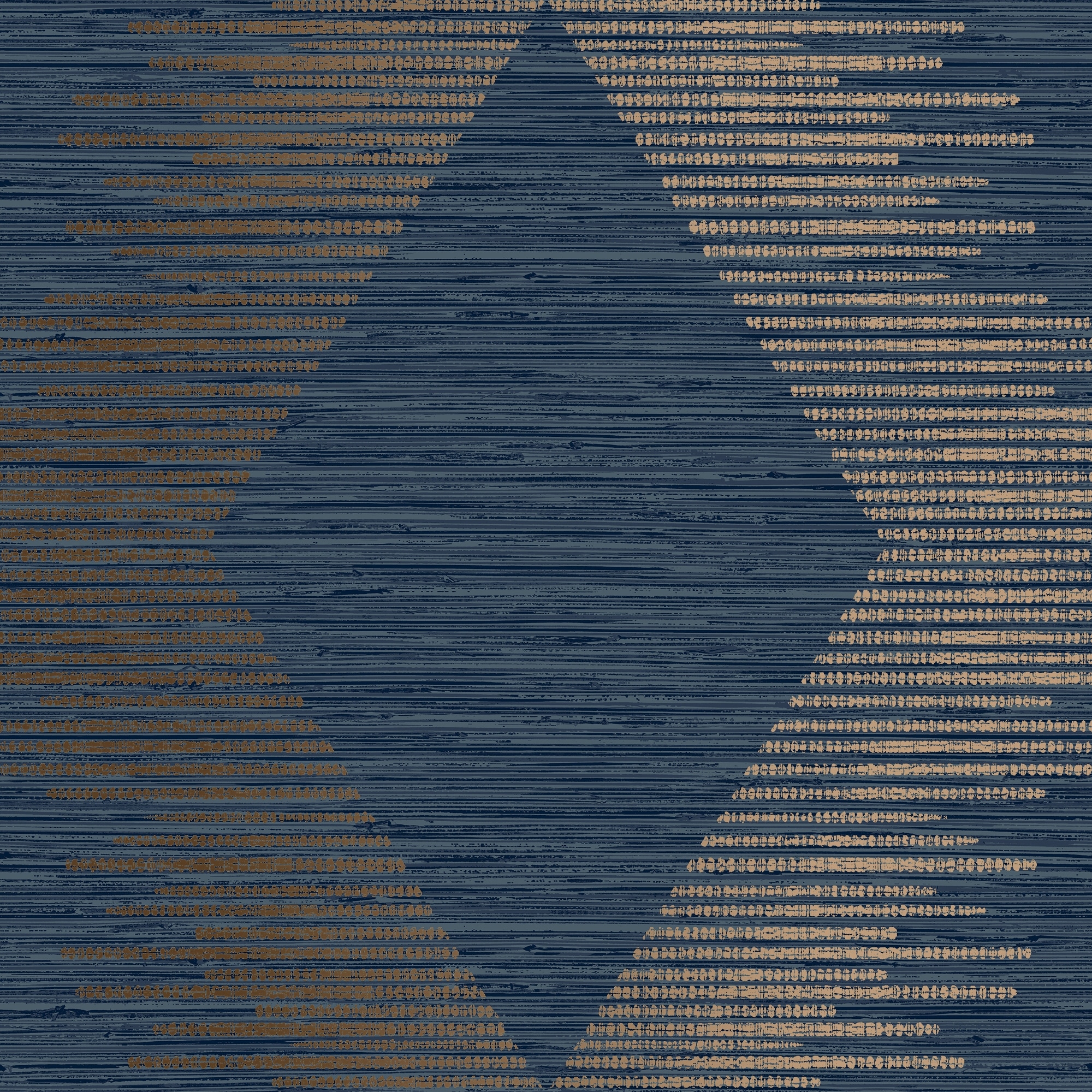 Superfresco Easy Serenity Geo Navy and Cooper Wallpaper