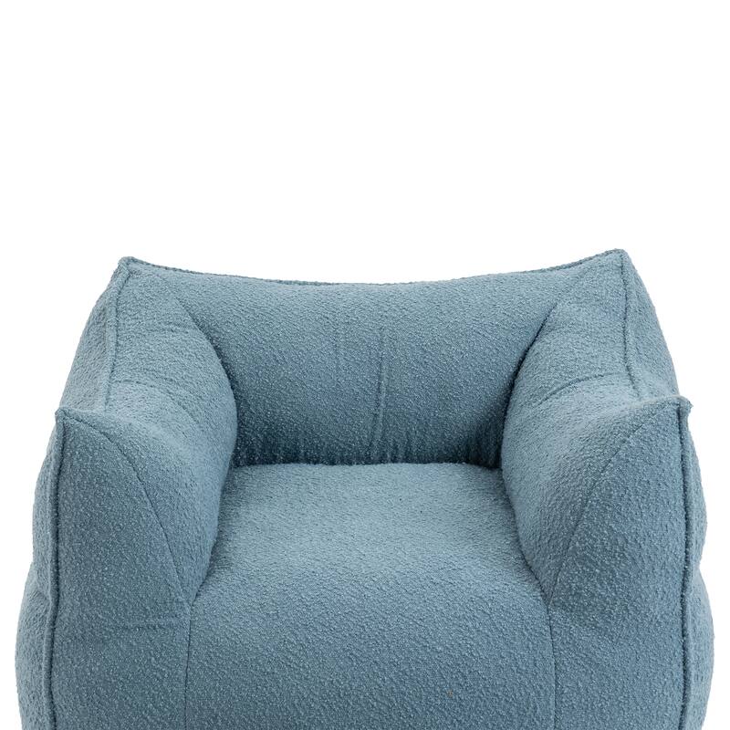 GDFStudio - COOLMORE Boucle Bean Bag Chair with Memory Foam Filling for Ultimate Comfort