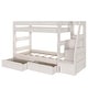 preview thumbnail 16 of 14, Max and Lily Modern Farmhouse Twin Over Twin Bunk Bed With Staircase and Storage Drawers