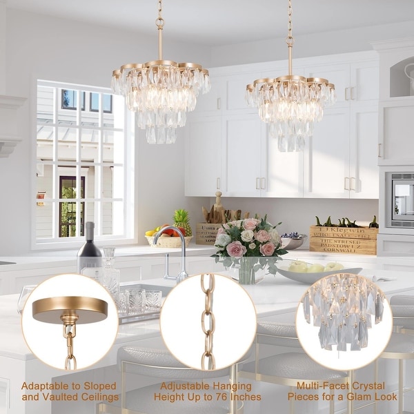 4 tier crystal chandelier new arrivals