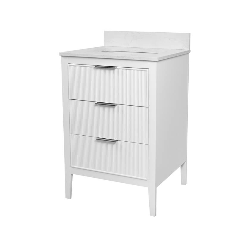 Evelyn 24-inch Vanity with Engineered Marble Top
