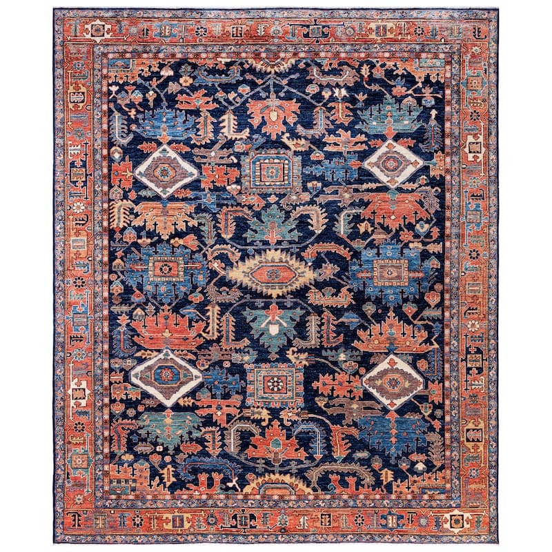 Serapi One-of-a-Kind Hand-Knotted Area Rug - Blue - 8' 2" x 9' 11"
