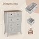 preview thumbnail 13 of 18, Gymax 2PCS 38'' Farmhouse Chest of Drawers w/ 5 Folding Fabric Drawers