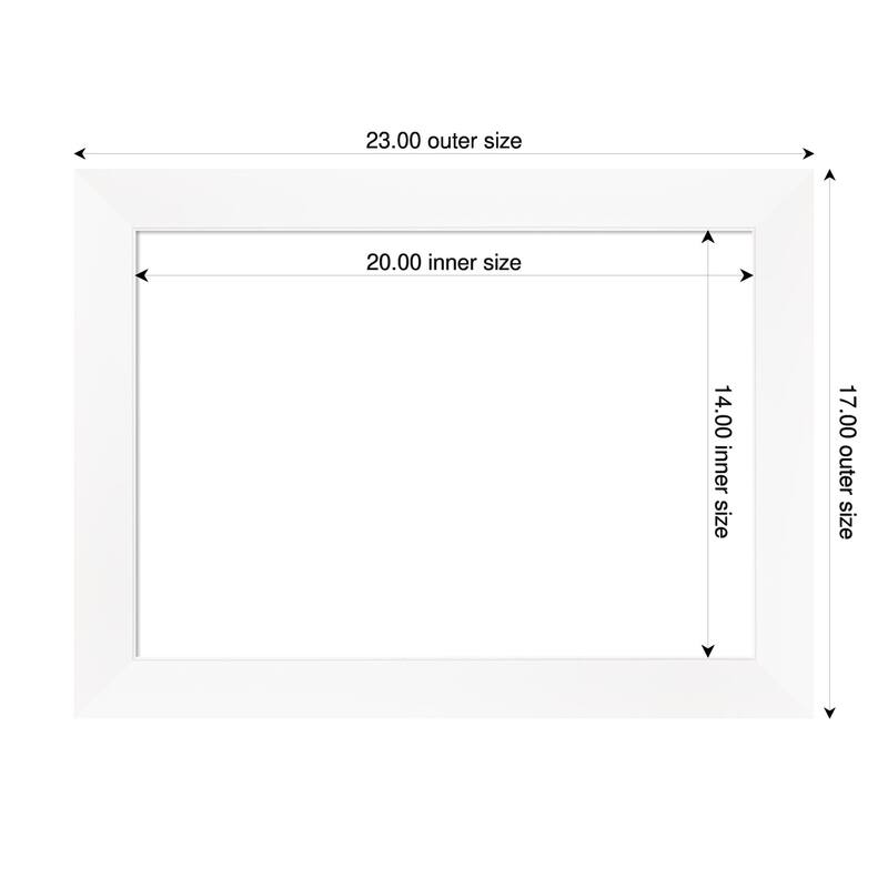 Amanti Art Cabinet White Narrow Framed Dry Erase Magnetic Board - 23 x 17 in